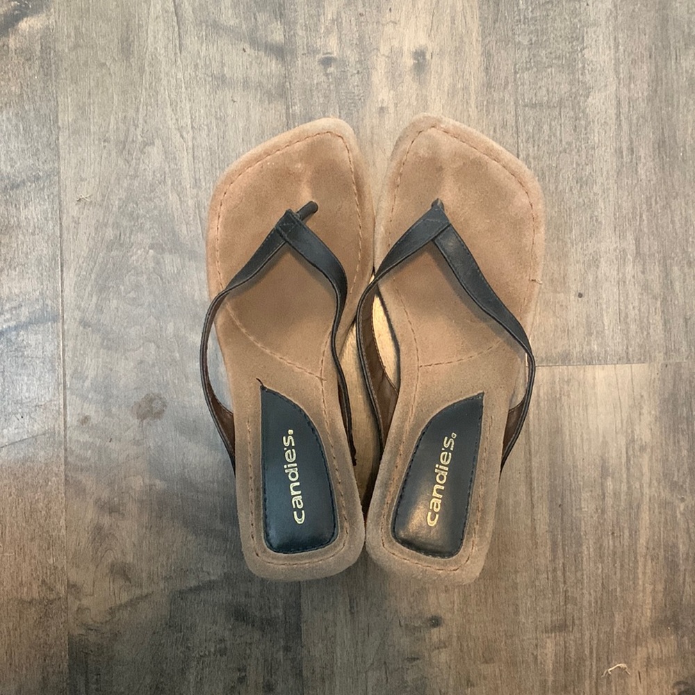Candies Wood Y2K sandals
